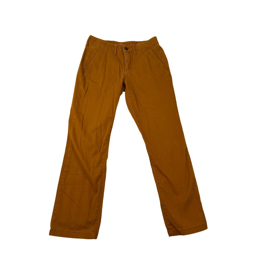St. Johns Bay Girlfriend Chino Pants Burnt Orange Size 4 Stretch Cotton Tobacco